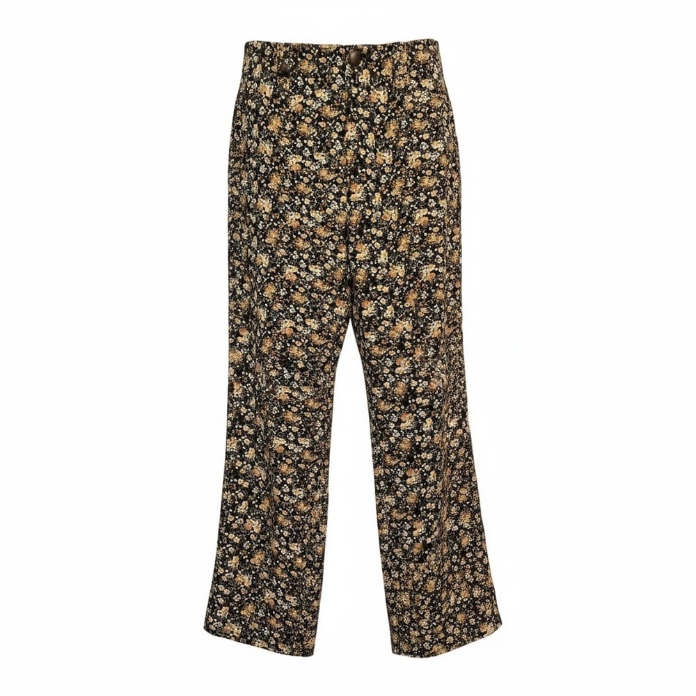 Haver & Blair Floral Wide-Leg Cropped Pants Size M